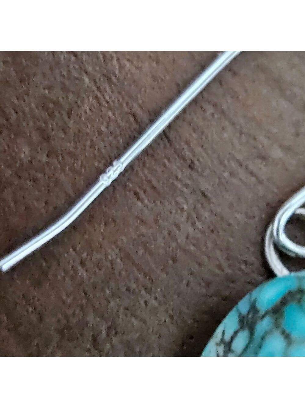 Vintage Sterling Silver Turquoise Nugget Stone Women's Earrings - Picture 3 of 4